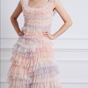Needle and thread ruffled tulle dress